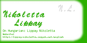 nikoletta lippay business card